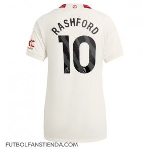 Manchester United Marcus Rashford #10 Tercera Equipación Mujer 2023-24 Manga Corta